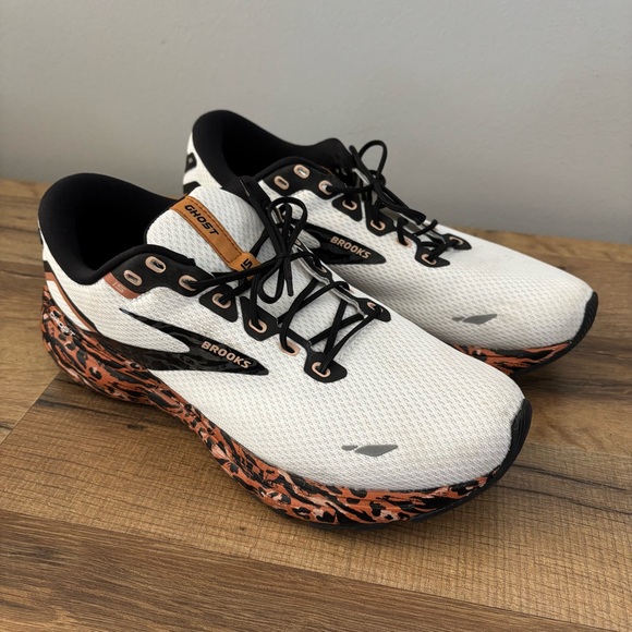 Brooks Shoes - Brooks Ghost 15 Running Athletic Shoe Sunburn Maple Black White
